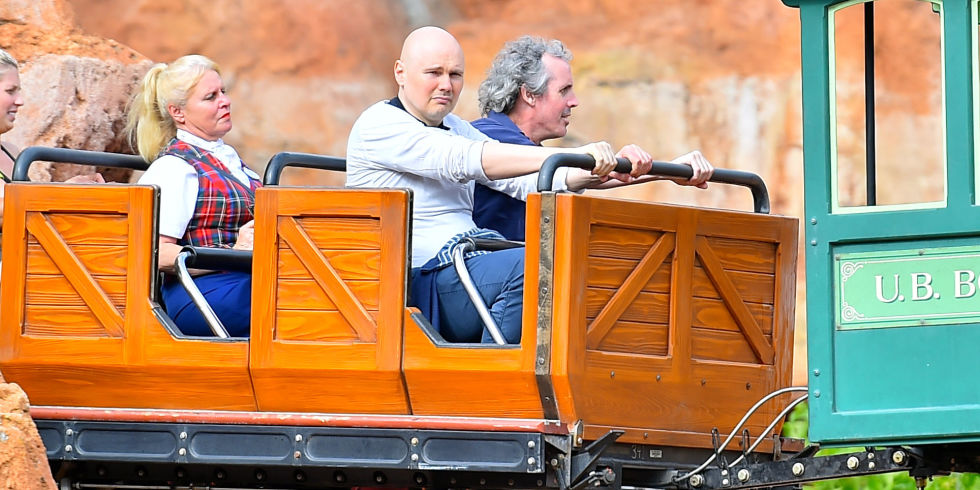 I literally typed in "Billy Corgan sad ride" and this came up repeatedly. This picture fills my heart with glee. 