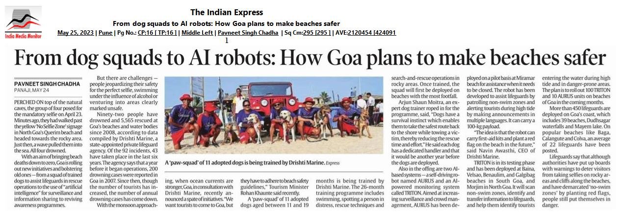 From dog squads to AI robots_ How Goa plans to make beaches saferThe Indian Express.jpg