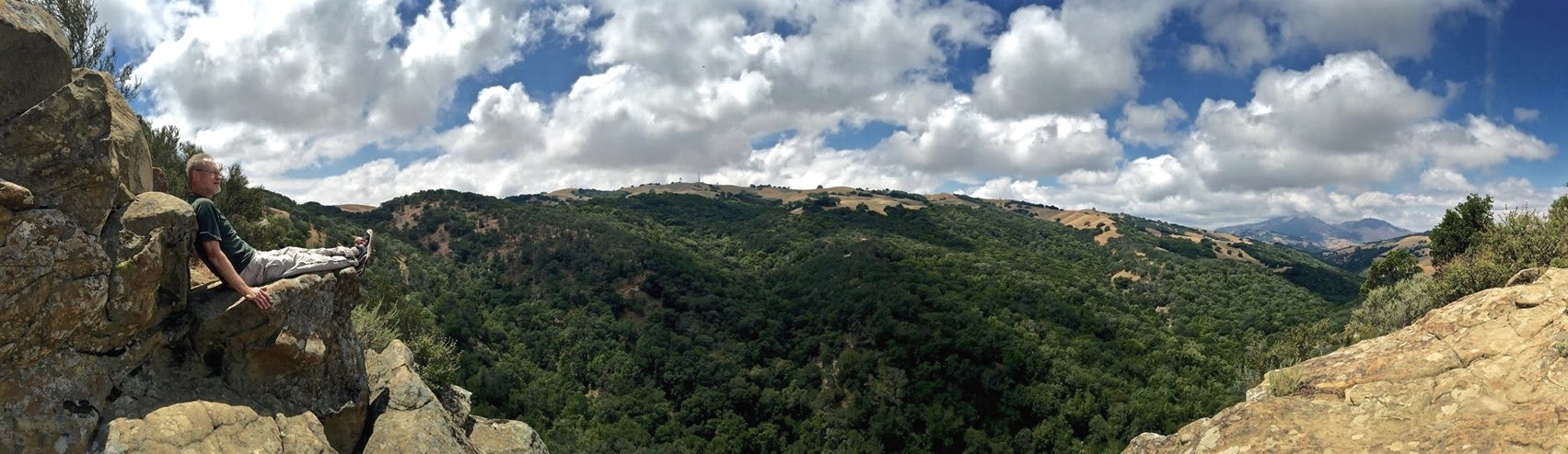The panorama from my rock recliner along the Prairie Falcon Trail. Photo by Chris Erickson.