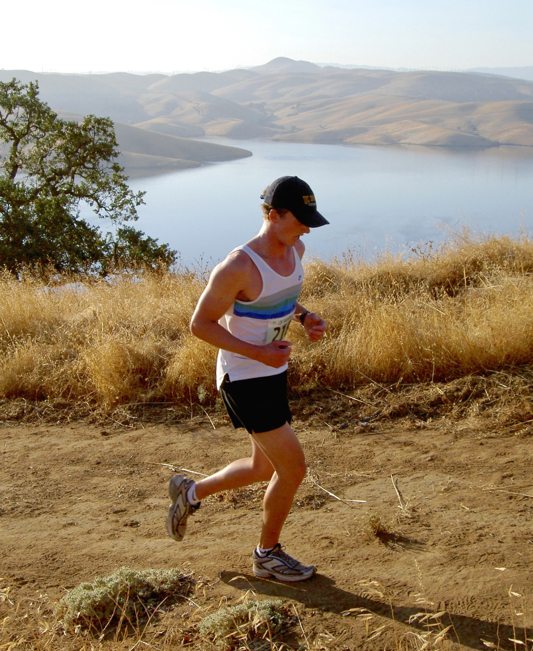A contestant in Los Vaqueros' annual Tarantula Run huffs and puffs his way up the Vista Grande Trail.
