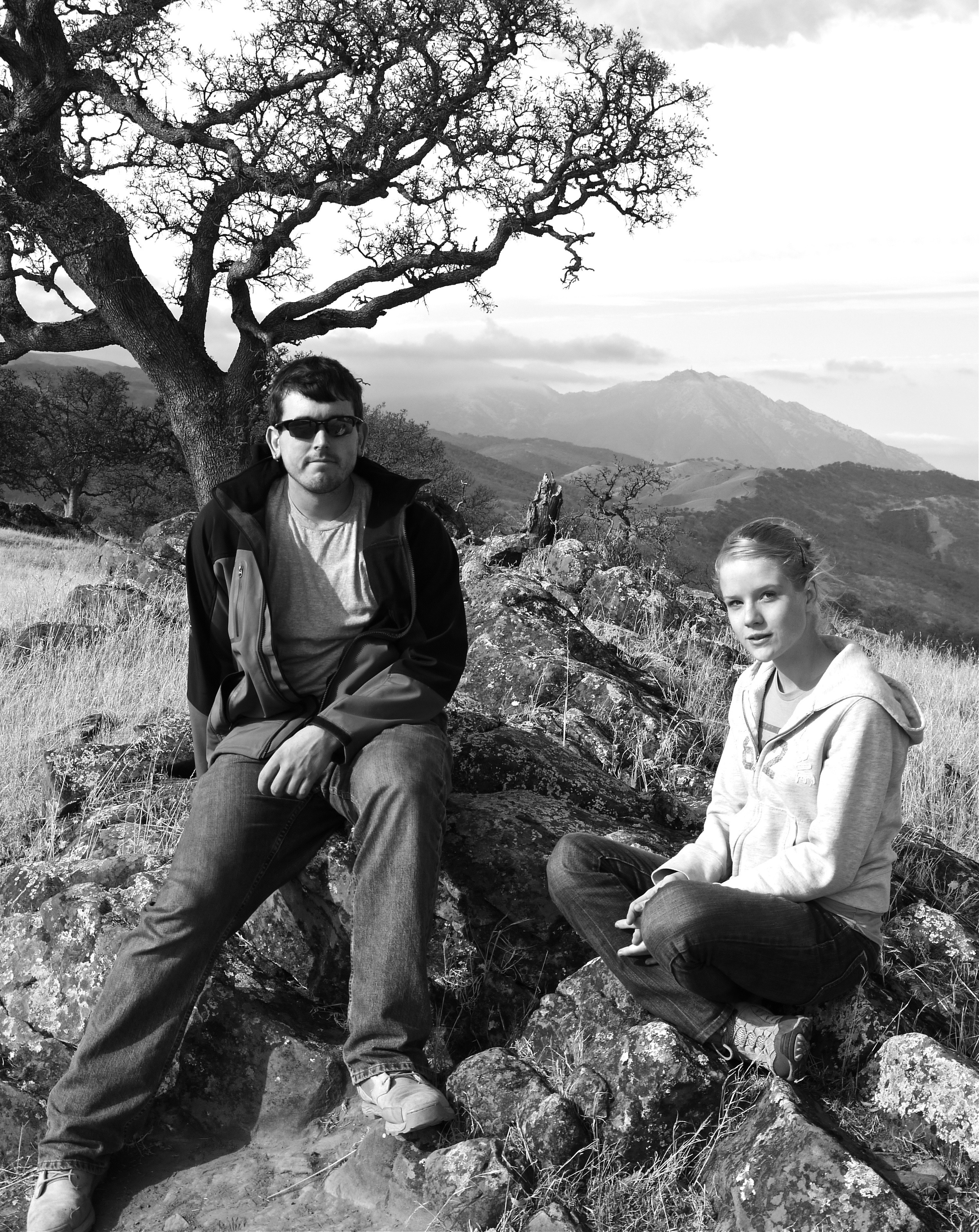Dillon Louderback and Corinne Sue Grimes check out the 360º vista atop Round Valley.