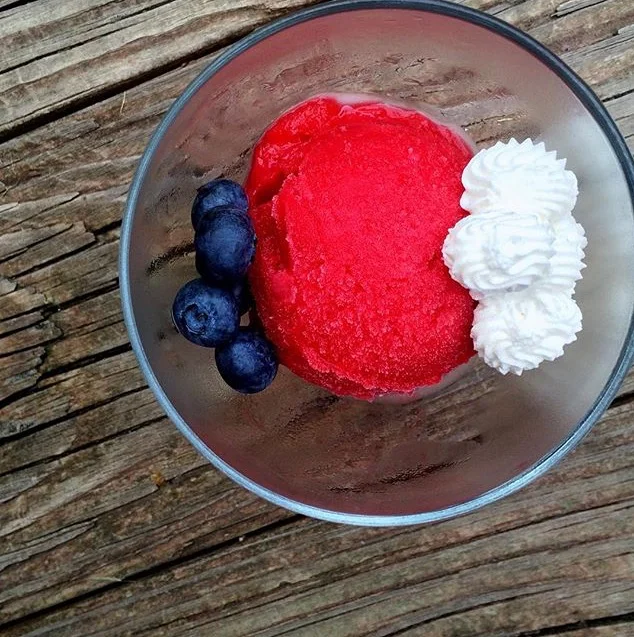 Raspberry Lime Riesling Sorbet