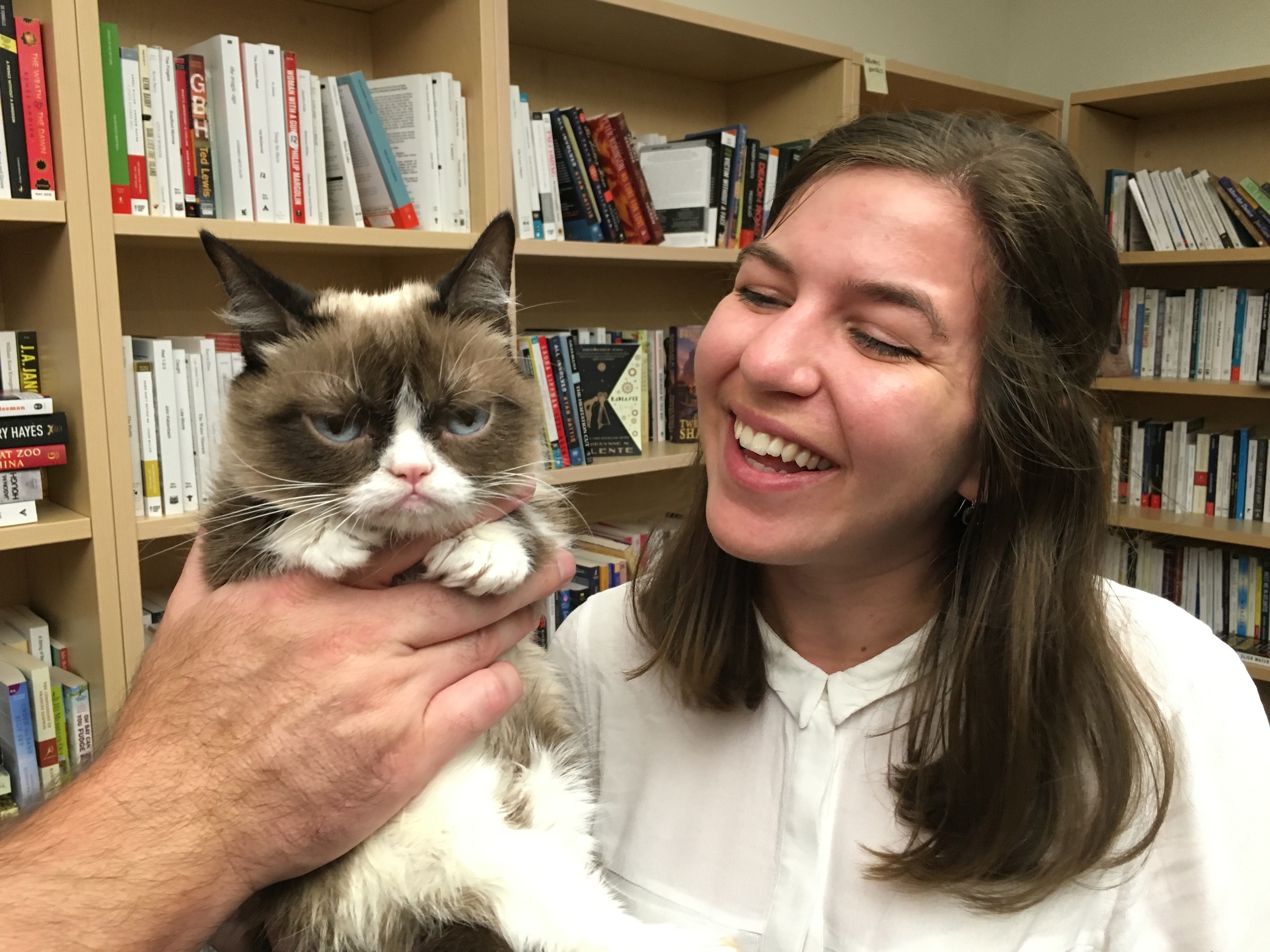 Genny with Grumpy Cat