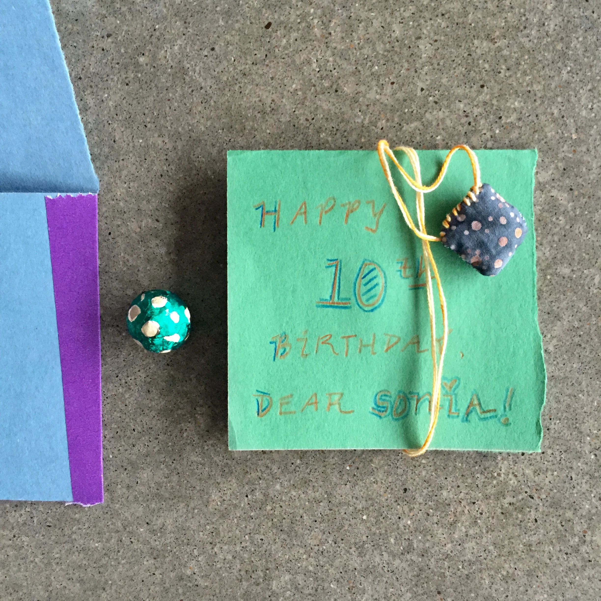 Birthday lunch note
