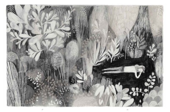 Interior page of Jane, the Fox, and Me. Copyright © Isabelle Arsenault. Published 2013.