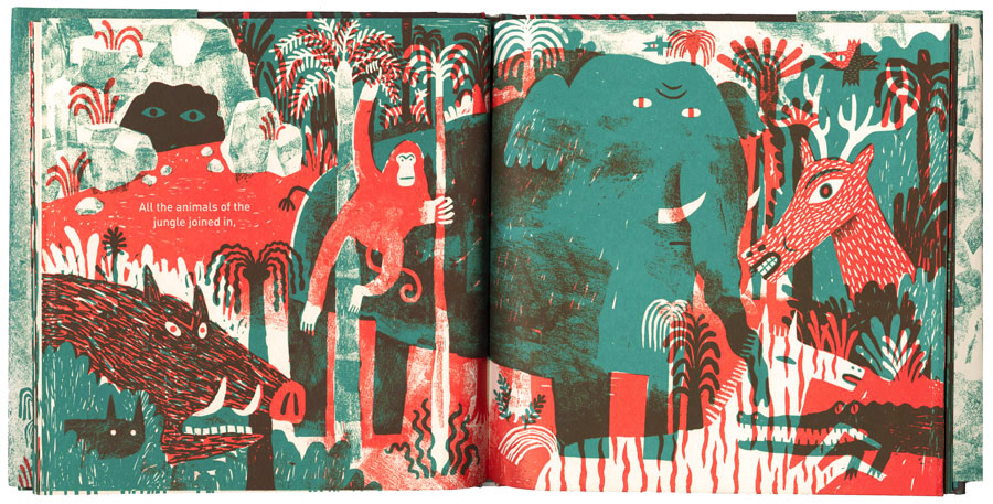 Interior page of The Tiger Who Would Be King . Copyright © JooHee Yoon. Published 2015.