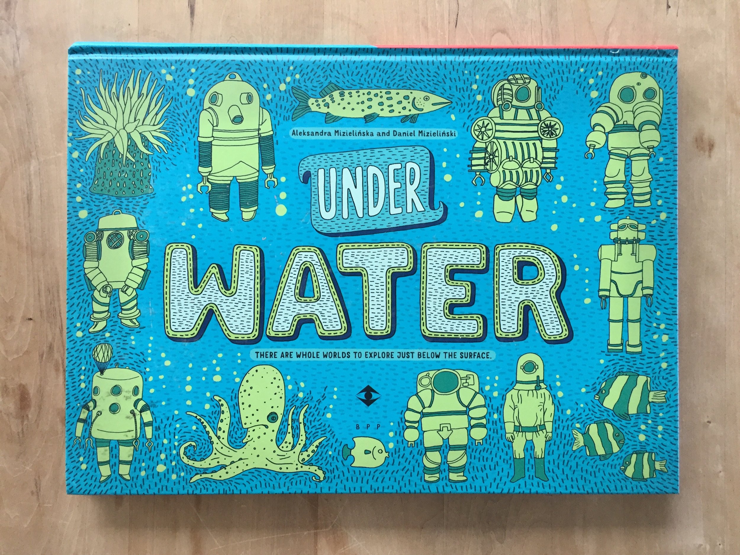 Under Water, Under Earth by Aleksandra Mizielinska & Daniel Mizielinkski, published by Big Picture Press, an imprint of Candlewick Press .