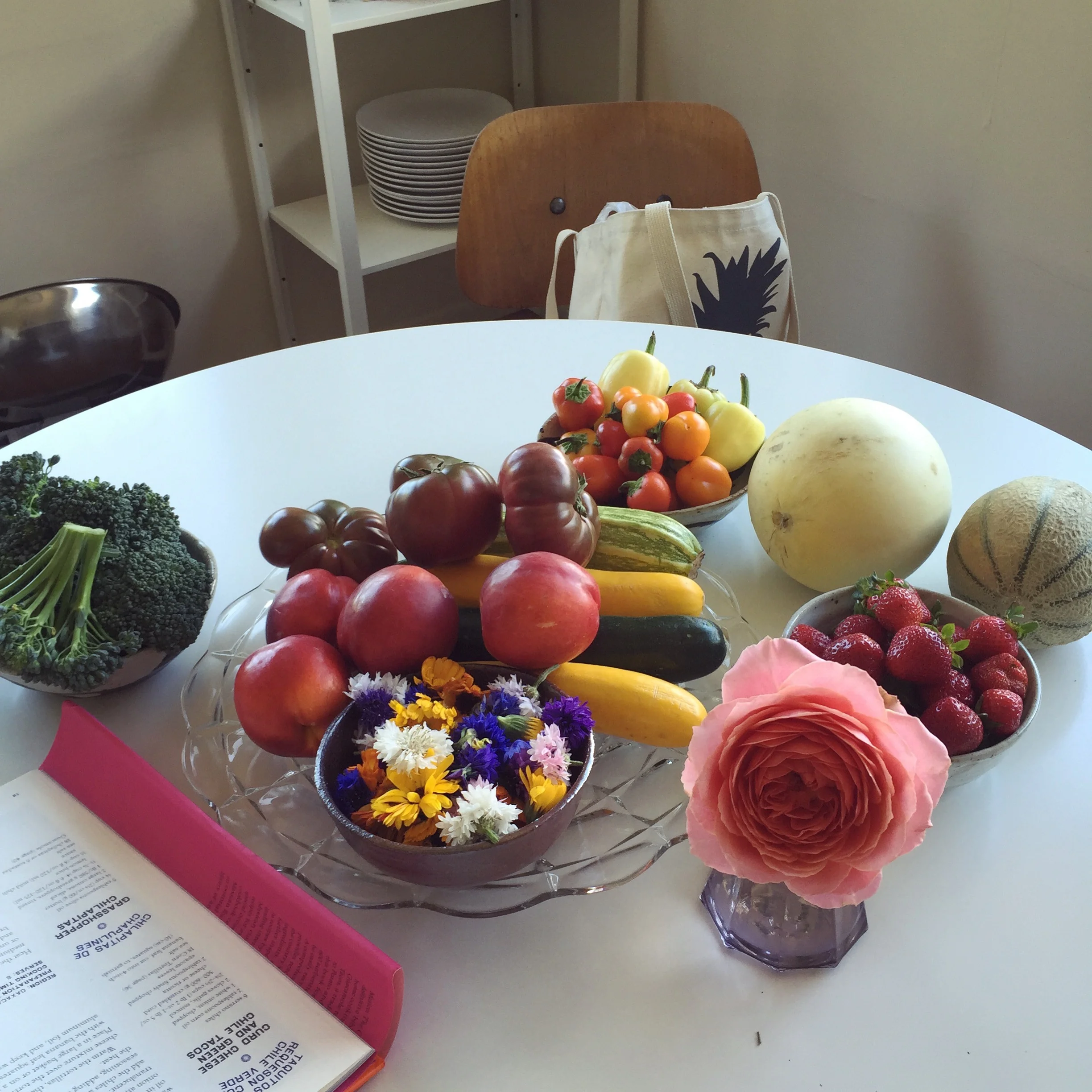 Coming home with farmer’s market bounty
