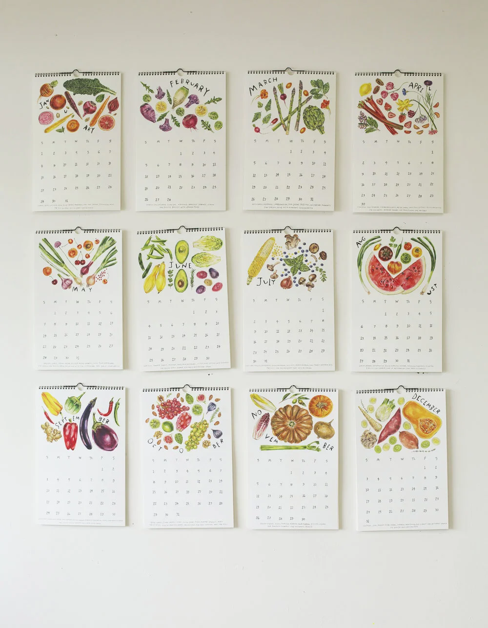 Maria Shoettler's 2017 Produce Calendar 