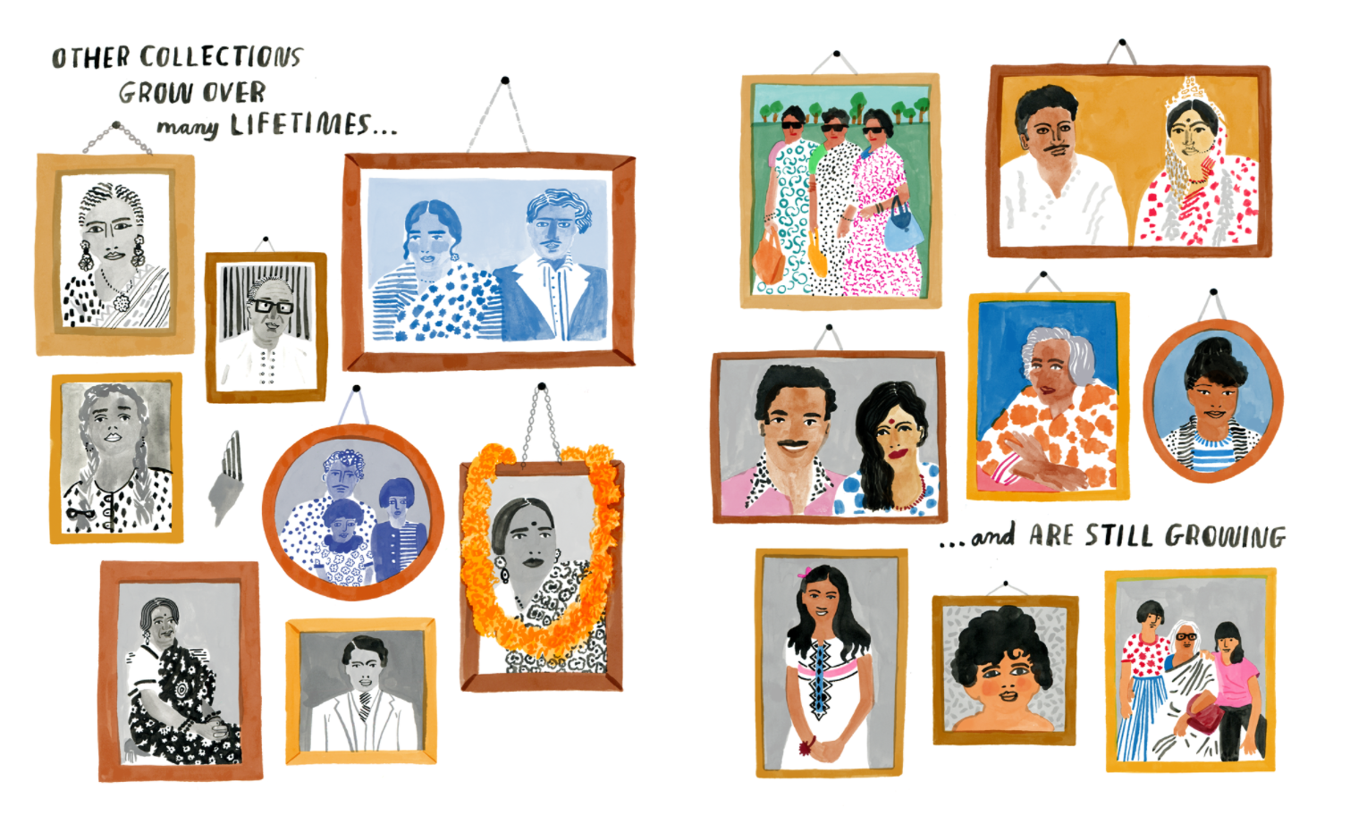 art © Nina Chakrabarti; from Nina's upcoming title My Collection of Collections: A Sticker Book
