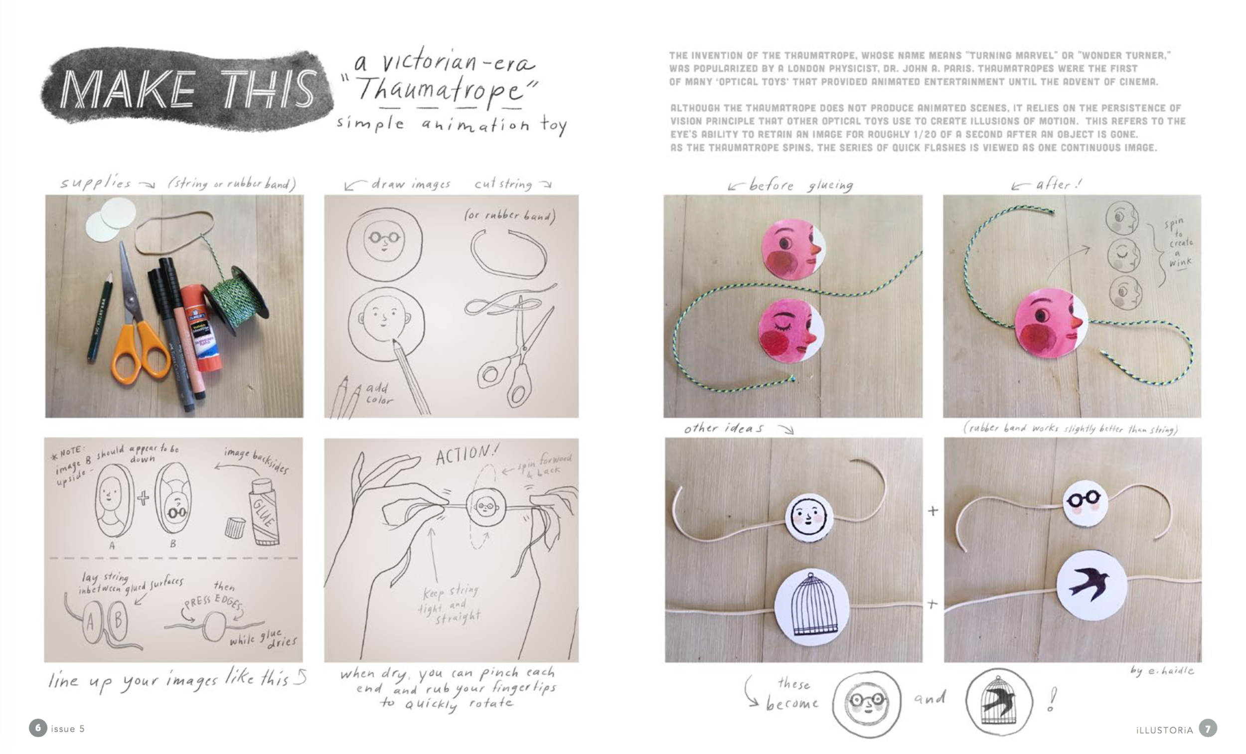 DIY Victorian-era thaumatrope activity