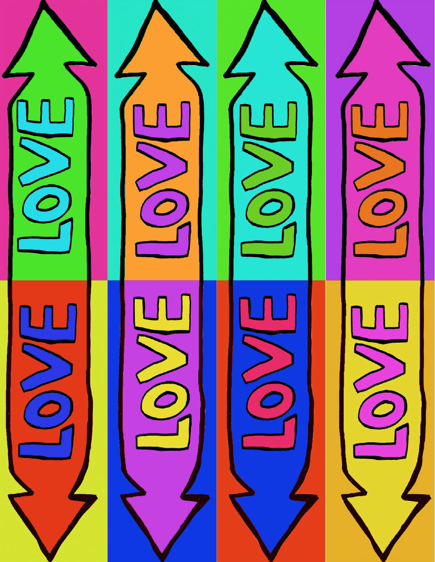 Valentine's Day Print Out: Neon Love Mobile