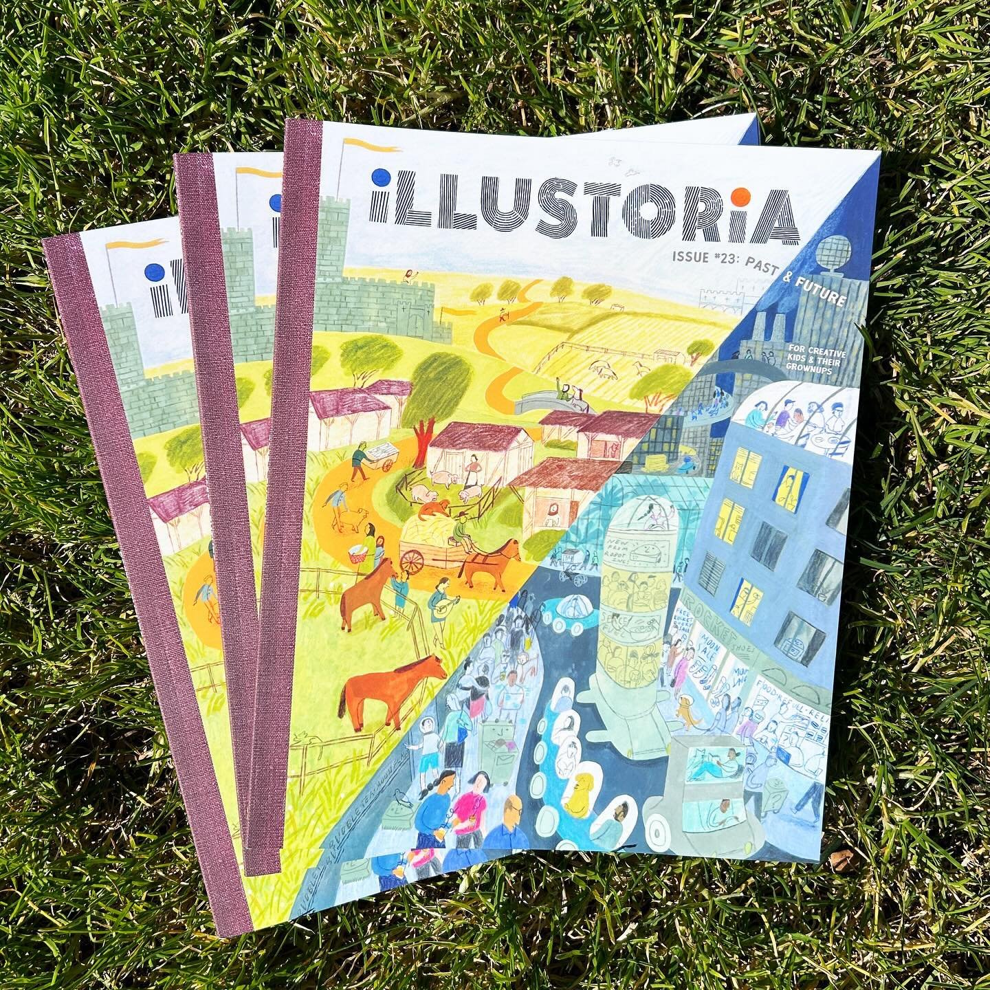 Calling all philosophers, sci-fi buffs, and curious humans, Illustoria 23: Past &amp; Future is OUT TODAY! 🚀🏔️

Join us as we dream of tomorrow and recall days of yore. Subscribe before Sunday, March 31, and receive ✨️$5 off this time-traveling iss