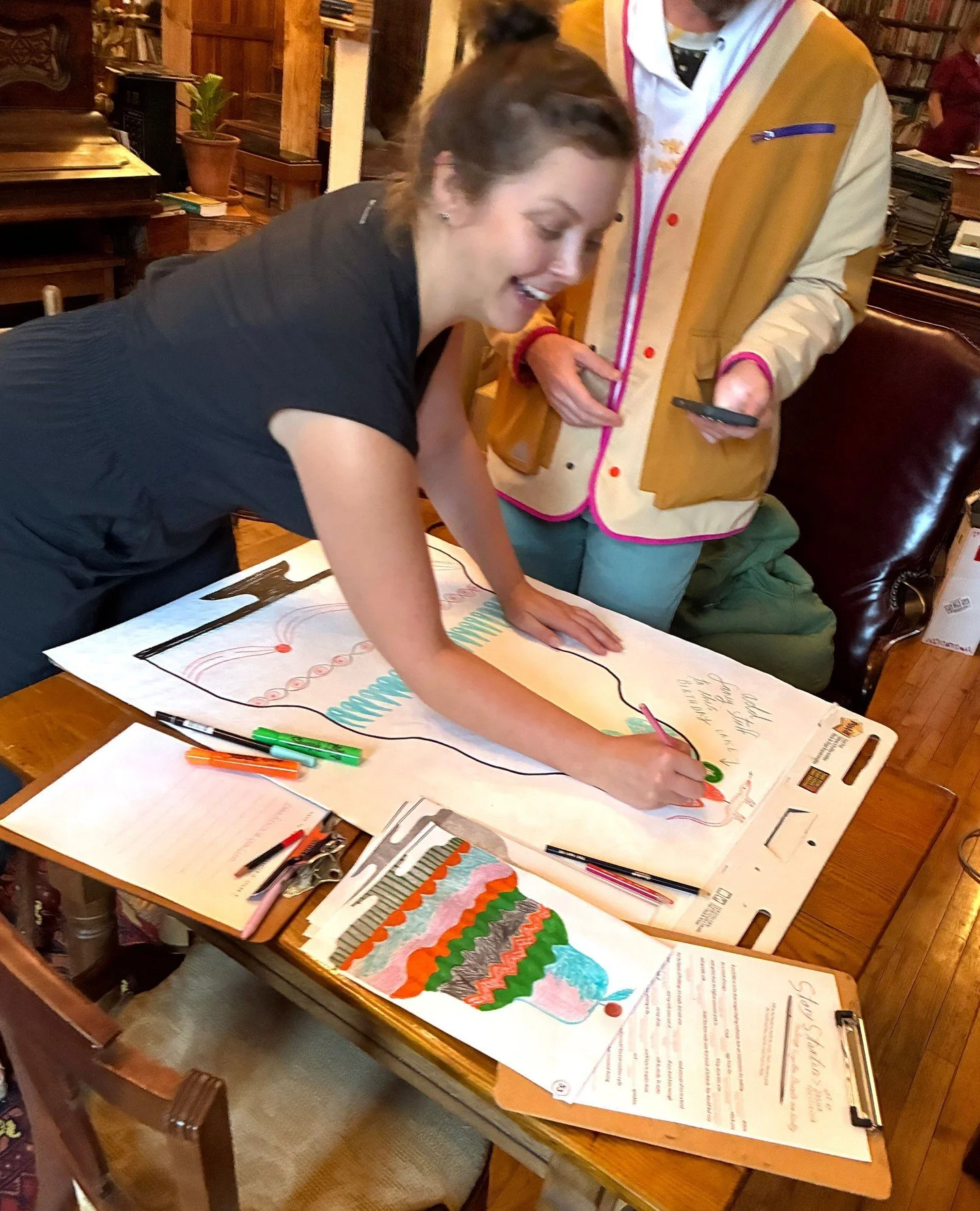 Many thanks to everyone who came to our release party for Issue 28: Dessert 🍰 We had such a heart-warming time gathering at @motherfoucaultsbooks. Folks decorated their ideal birthday cake, decorated gingerbread cookies, and gathered with holiday ch