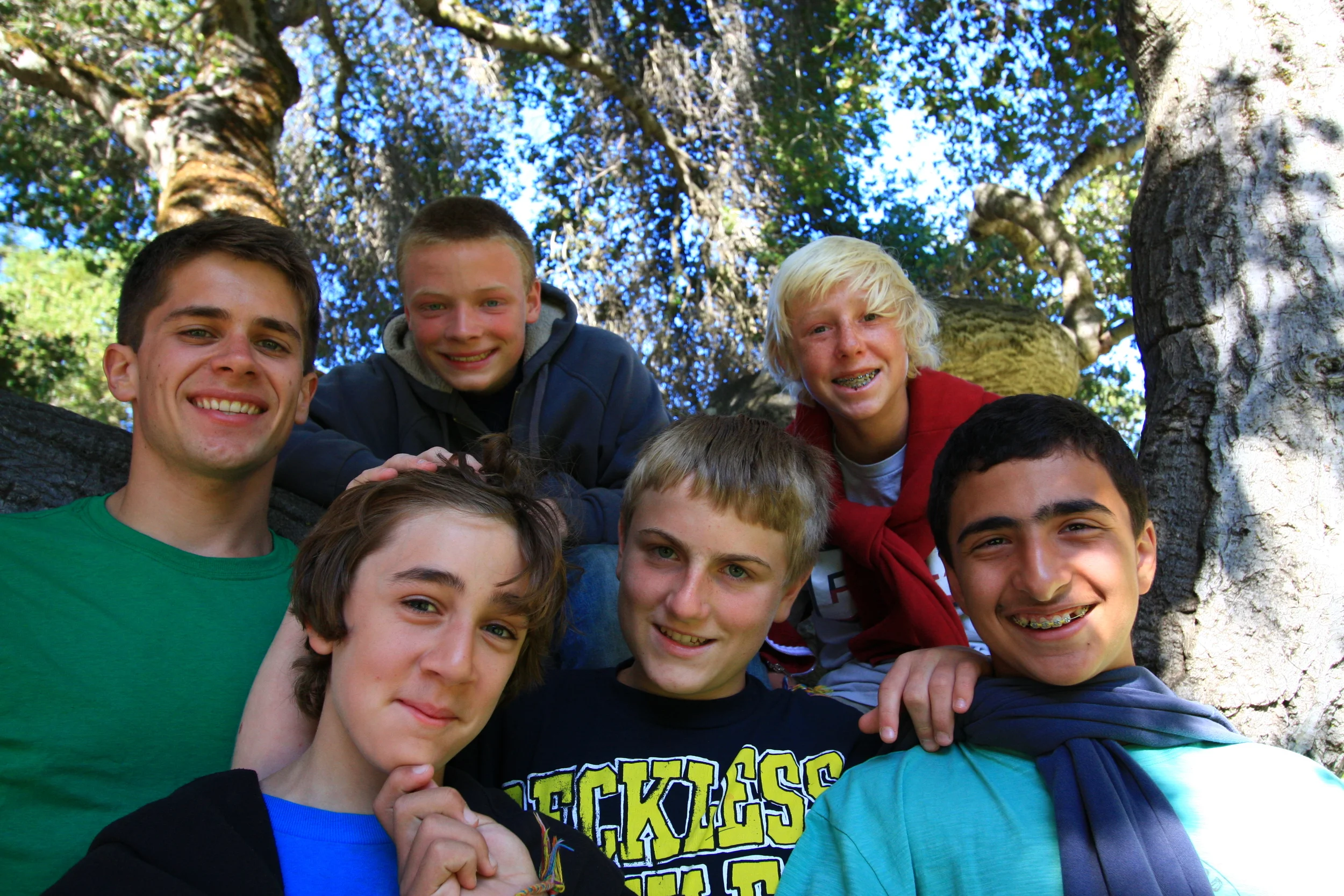 Boys and Counselor at Summer Camp