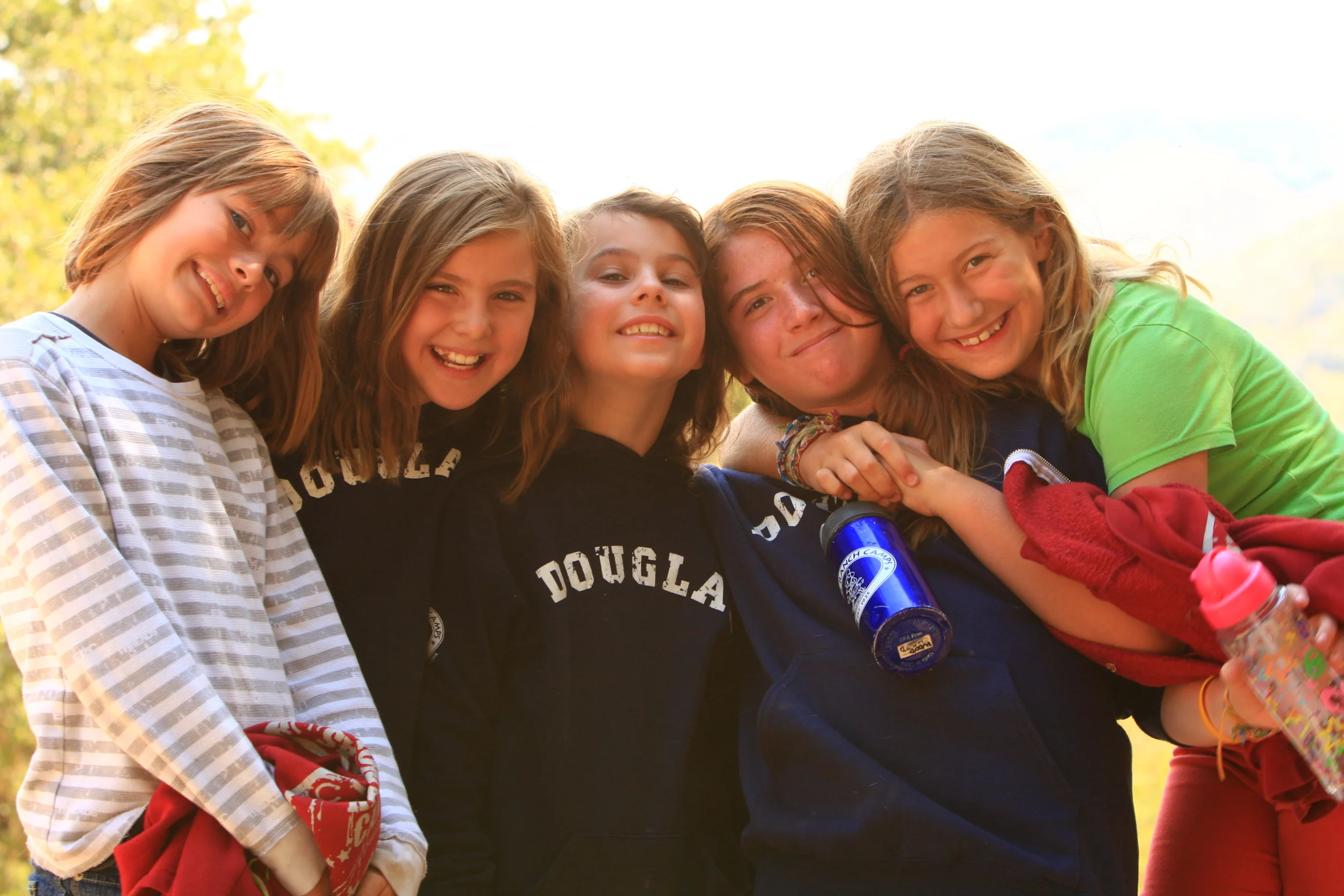 Girls having fun at summer camp