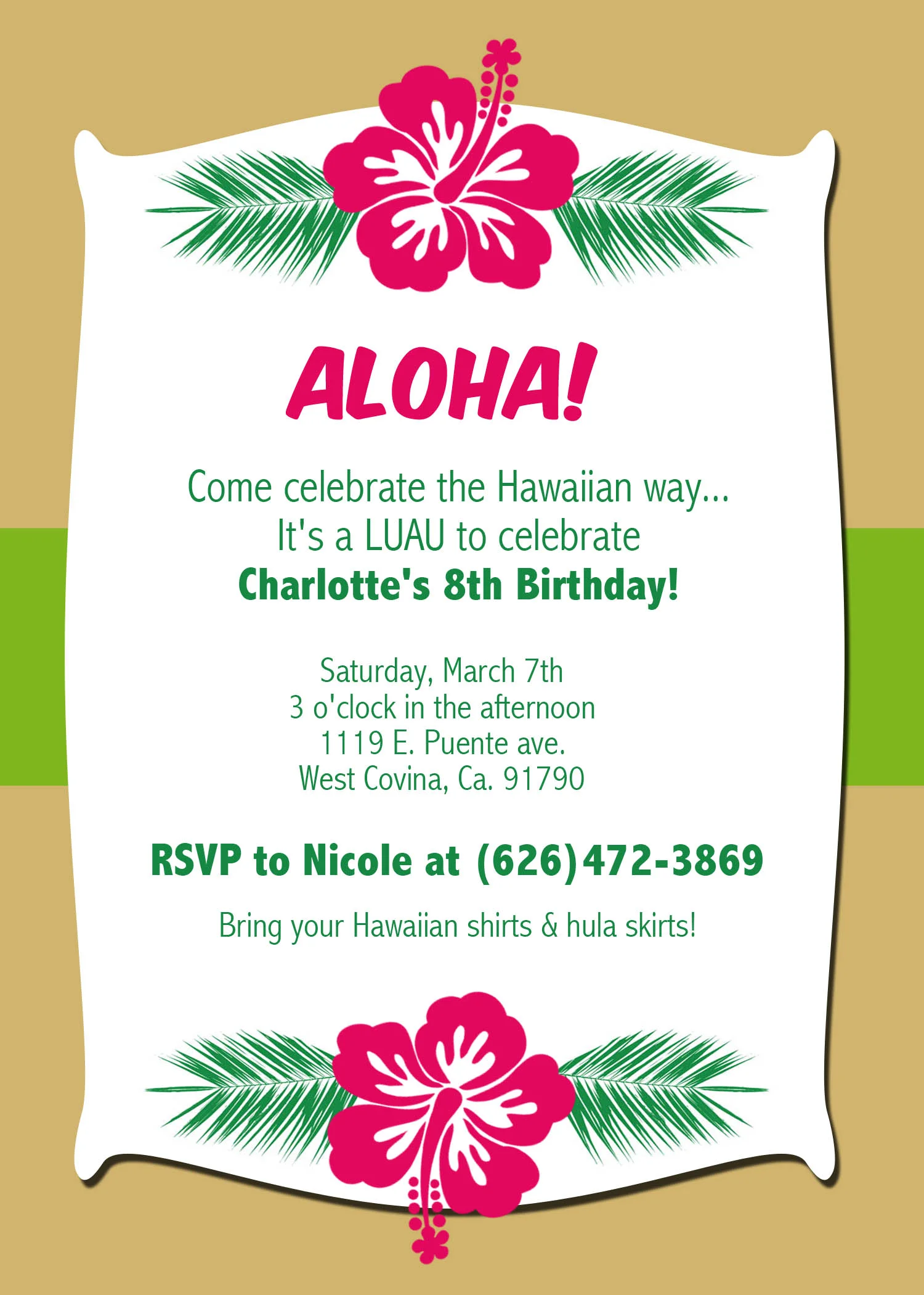 Birthday Invitation Card