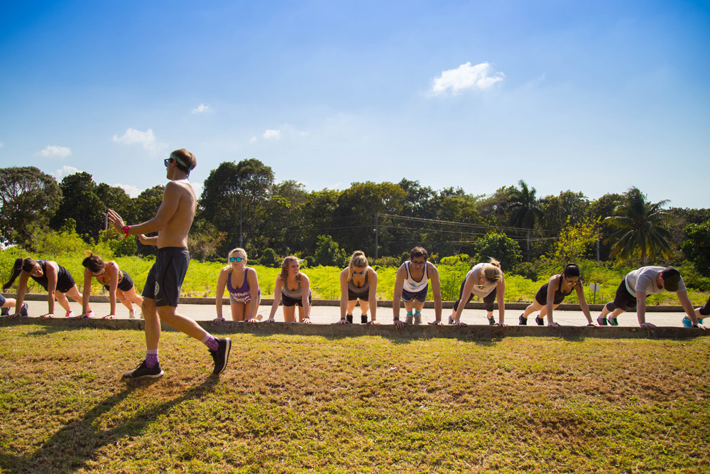 immediate workout upon arriving