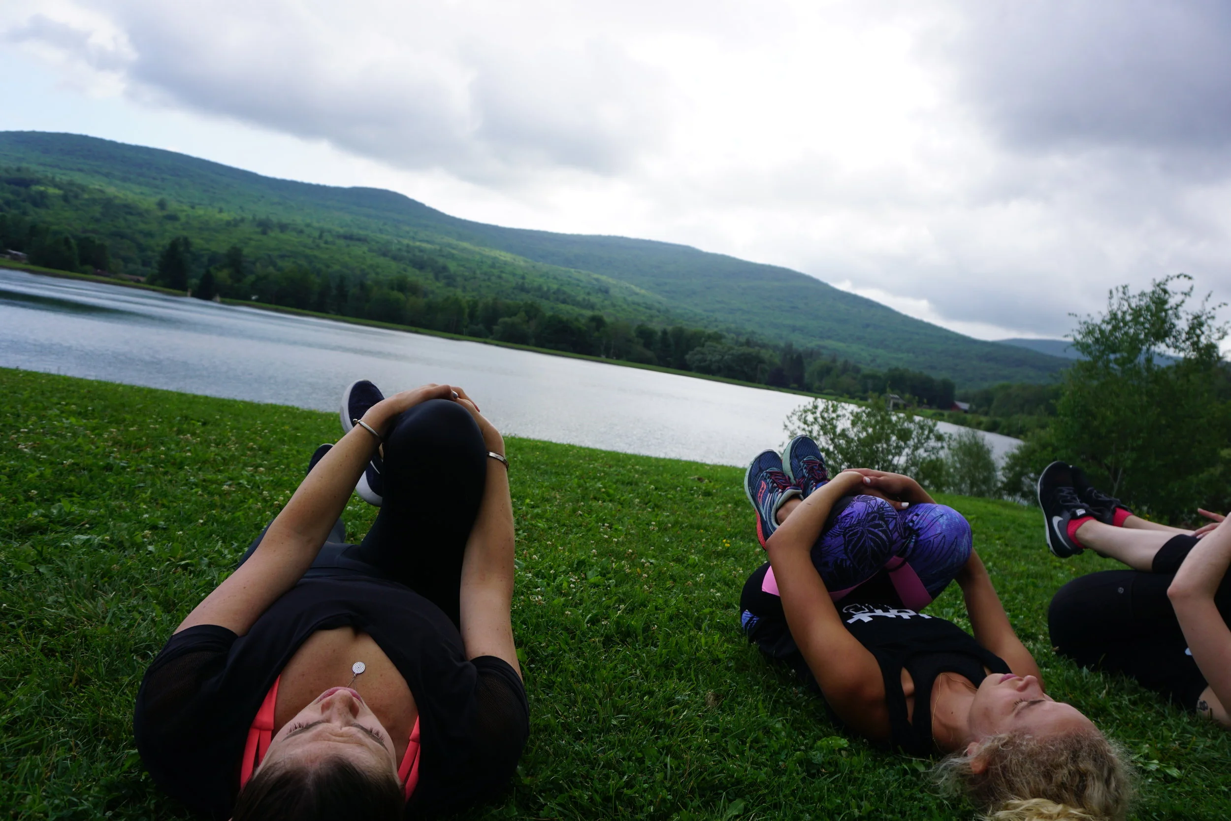 Stretchin' with our squad.