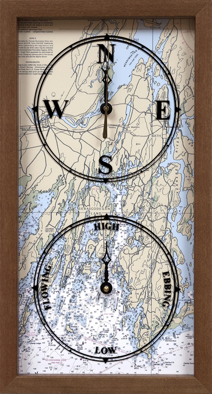 Time and Tide — Pod of Handmade Nautical Chart Clocks