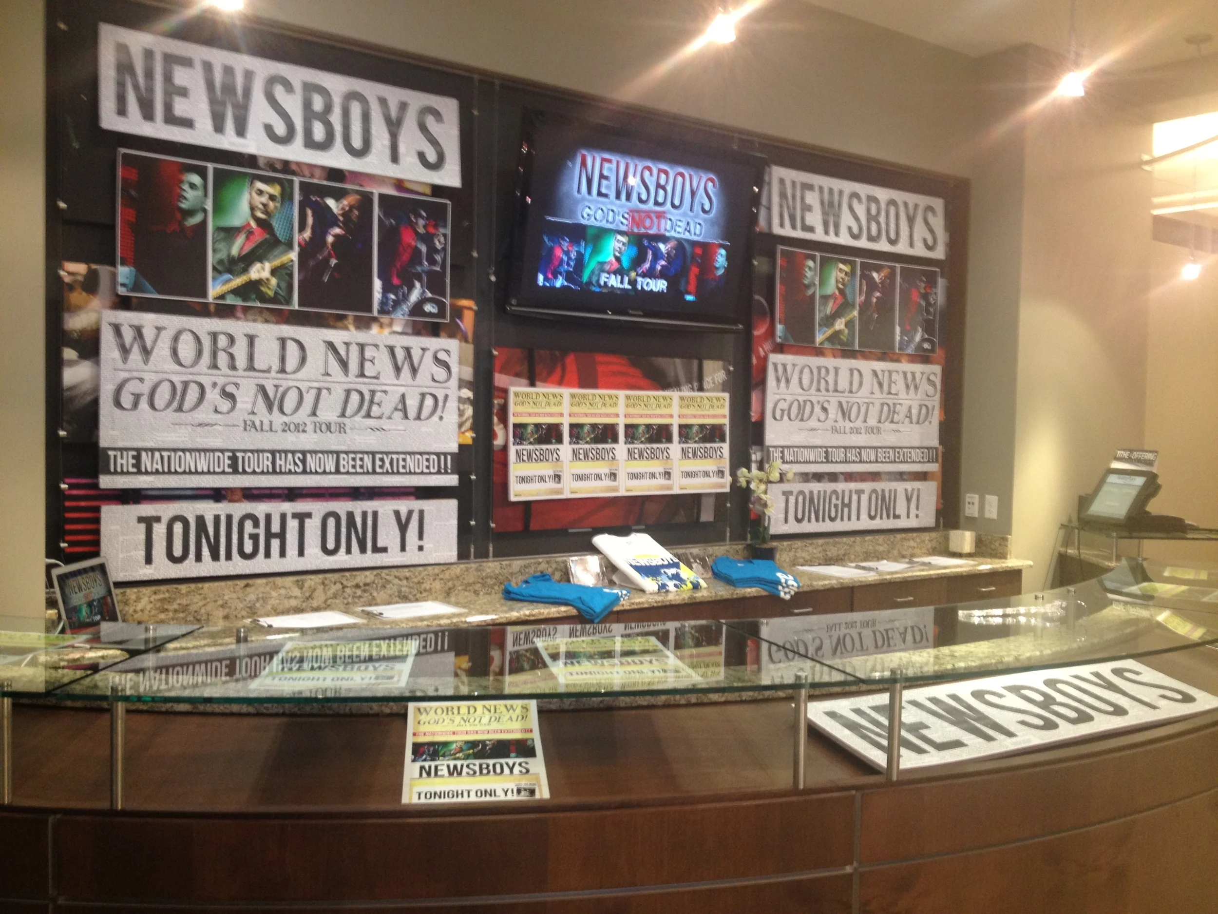 Concert Merchandise and Ticket Counter