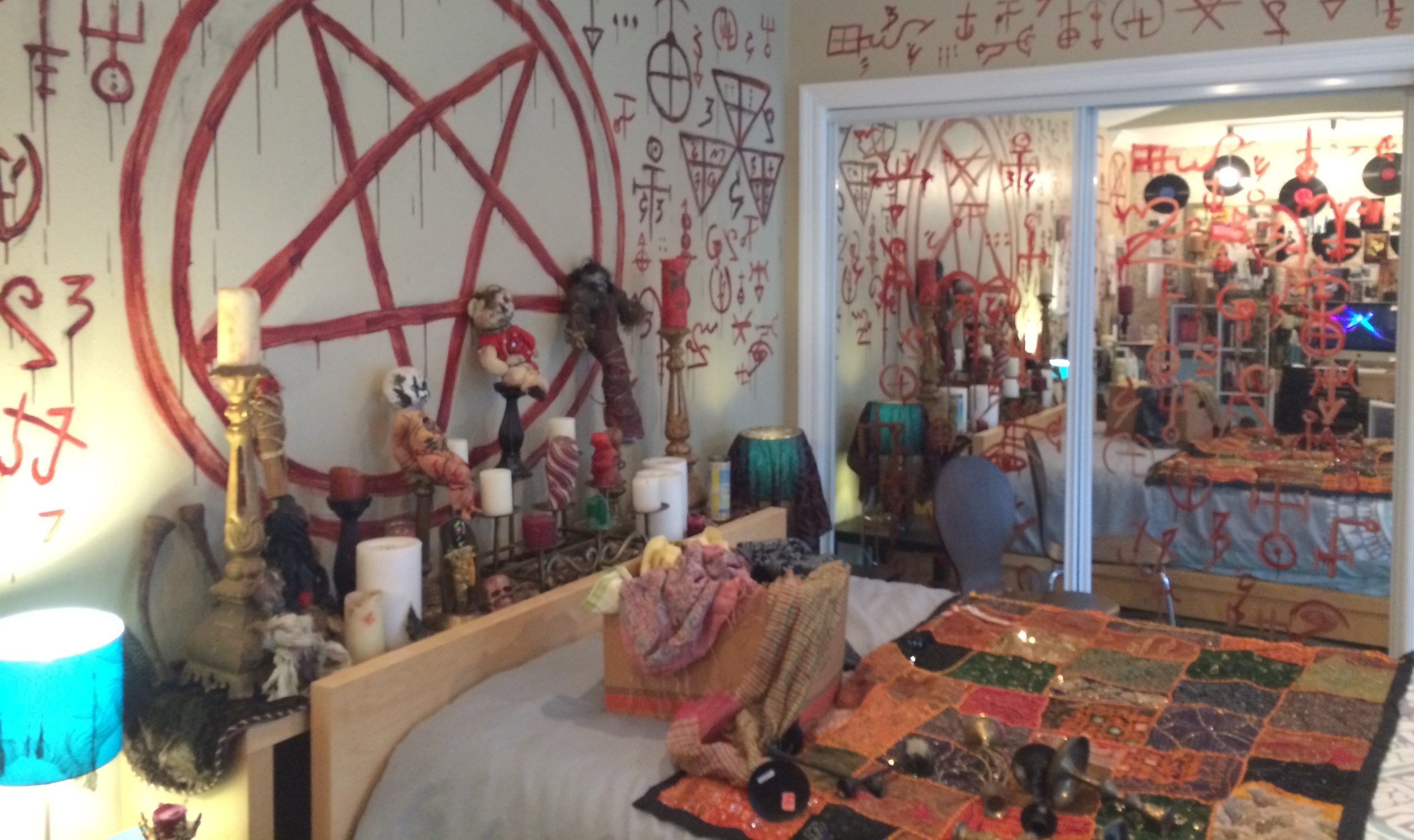 maddie's bedroom, prepped for conjuring