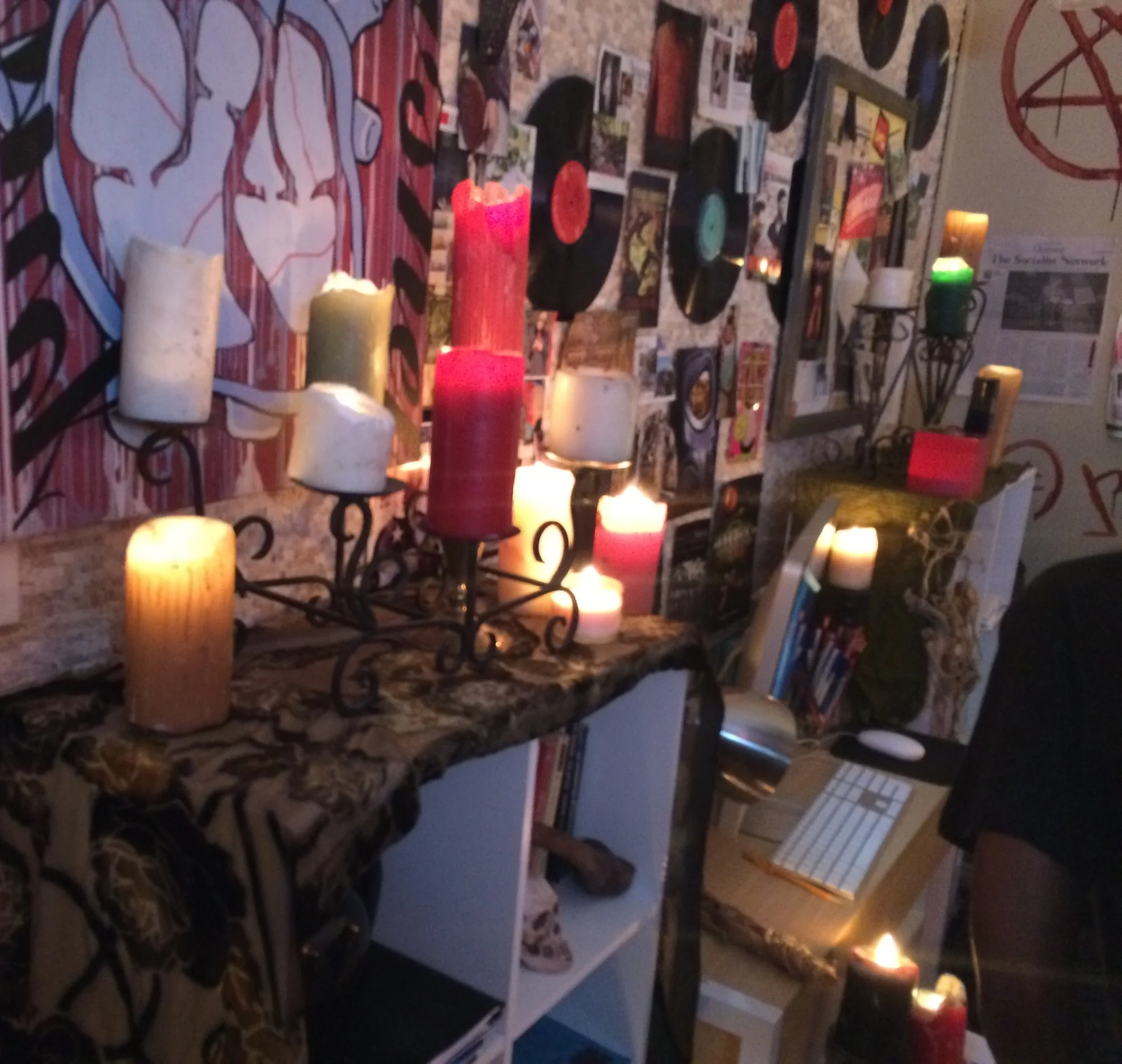 maddie's bedroom, prepped for conjuring