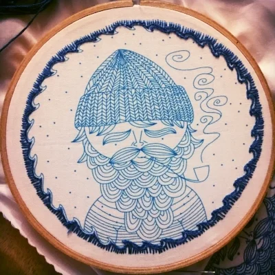 Sea Captain Embroidery Kit by CozyBlue on Etsy, buy it here