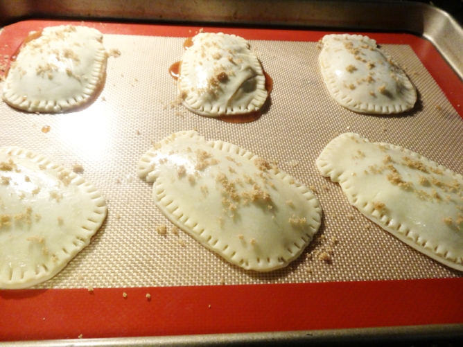The ones on the bottom not oozing are the Pumpkin Pies!