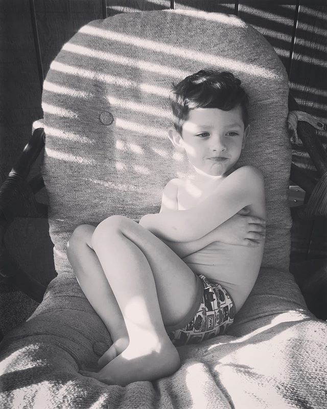 My little love in the sun room