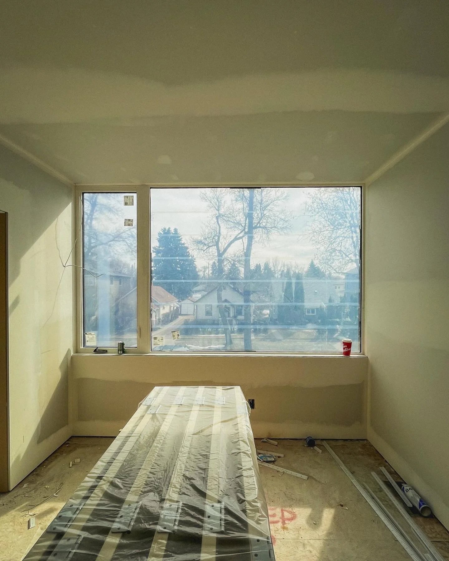 Office views at our Ritchie build. South facing wall to wall glass with a view of the soon to be green canopy

#etchbuilt
#yeginfill 
#designbuild
#carpentry
#yegrealesatae
#yegbuilder
#foundation 
#framing
#edmontonbuilder
#edmonton
#yegarchitecture