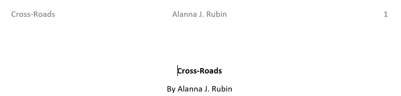 Cross-Roads