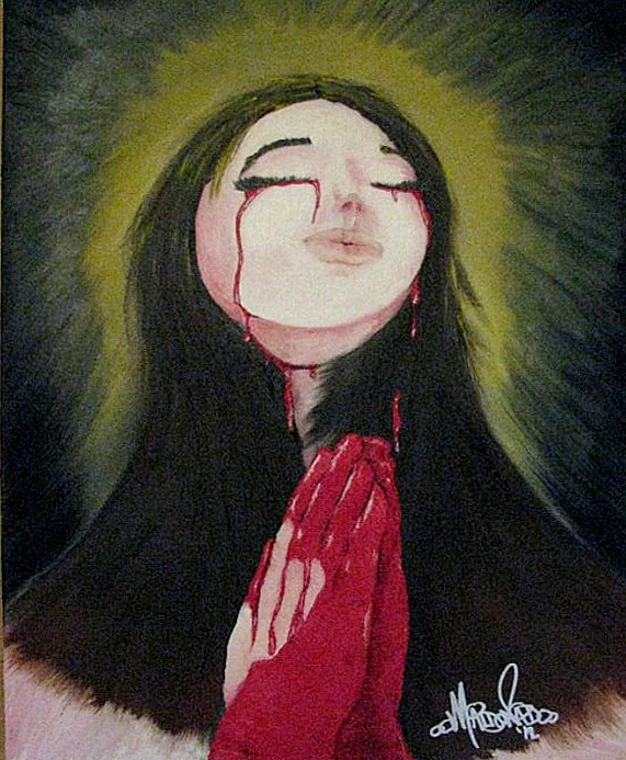 SHE CRIES, BUT, THERE IS BLOOD ON HER HANDS