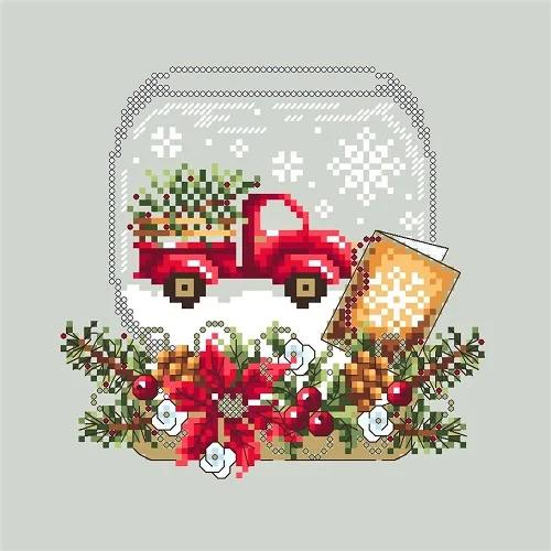 Sleigh Snowglobe Shannon Christine Designs Cross Stitch Patterns sleigh-snowglobe-shannon-christine-designs-cross-stitch-patterns