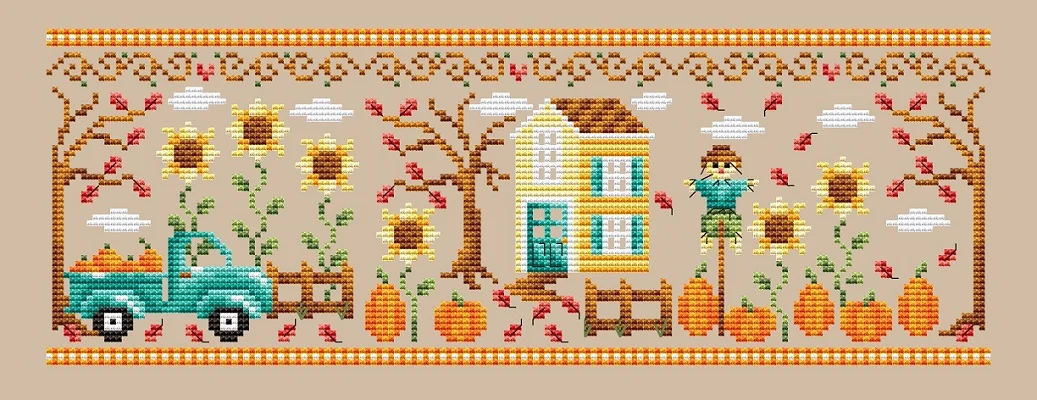 Pumpkin House — Shannon Christine Designs Cross Stitch Patterns
