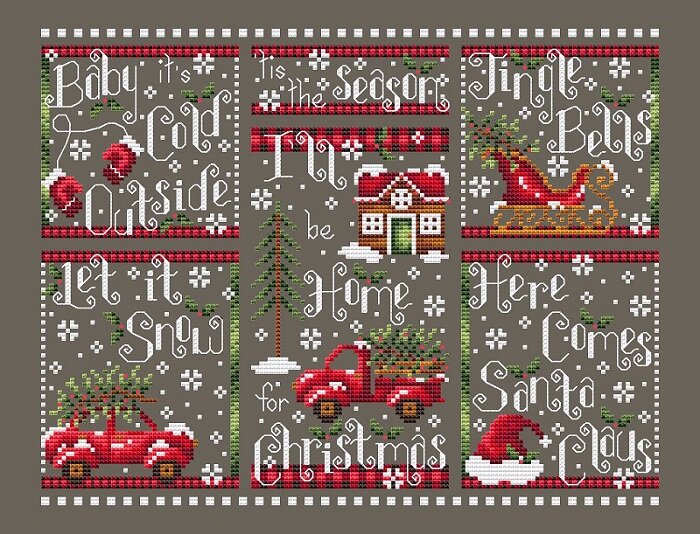 PDF /'Tis The Season Christmas Cross Stitch Pattern