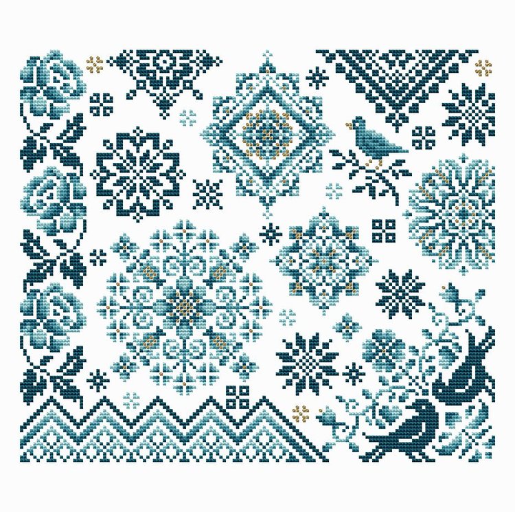 Bluebird Sampler — Shannon Christine Designs Cross Stitch Patterns