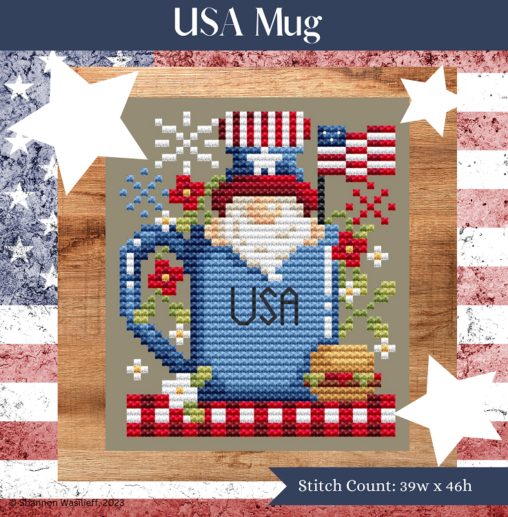 USA Mug — Shannon Christine Designs Cross Stitch Patterns