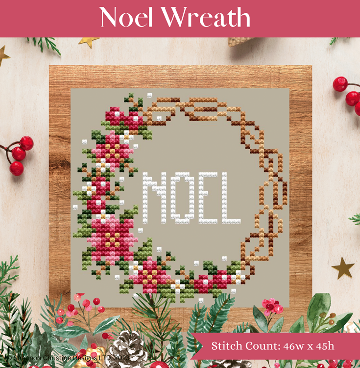Noel Wreath — Shannon Christine Designs Cross Stitch Patterns