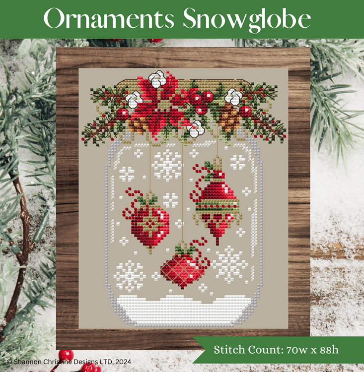 Sleigh Snowglobe — Shannon Christine Designs Cross Stitch Patterns