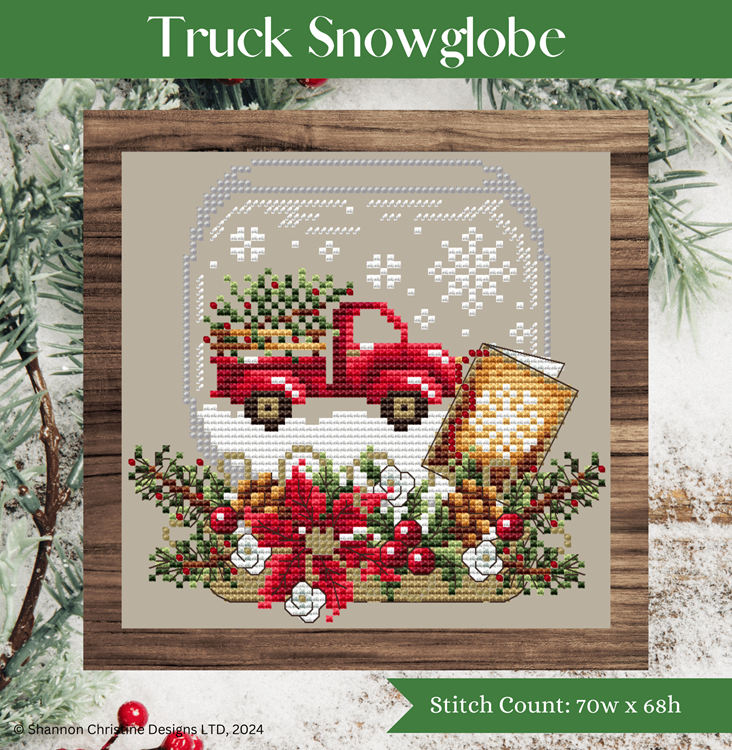 Sleigh Snowglobe — Shannon Christine Designs Cross Stitch Patterns