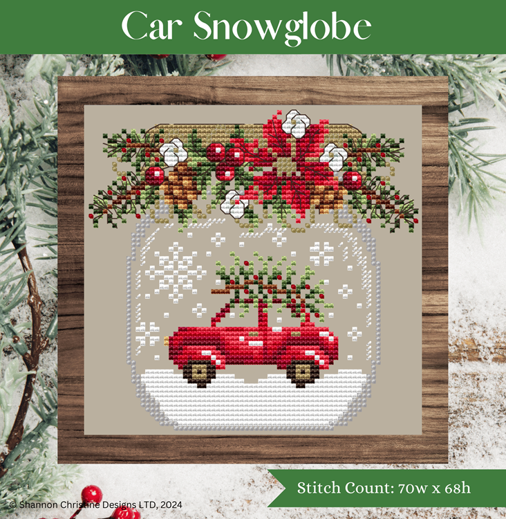Sleigh Snowglobe — Shannon Christine Designs Cross Stitch Patterns
