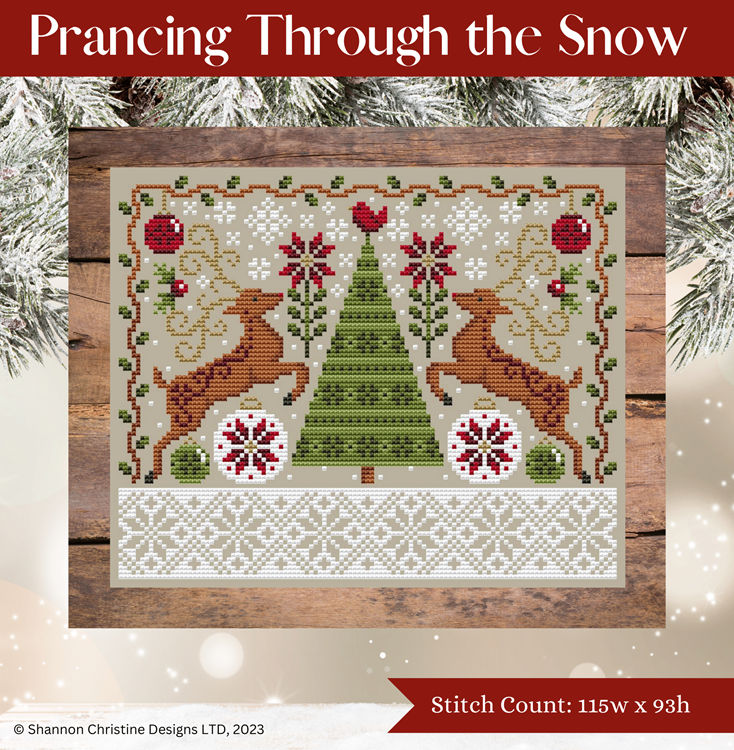 Prancing Through the Snow — Shannon Christine Designs Cross Stitch Patterns