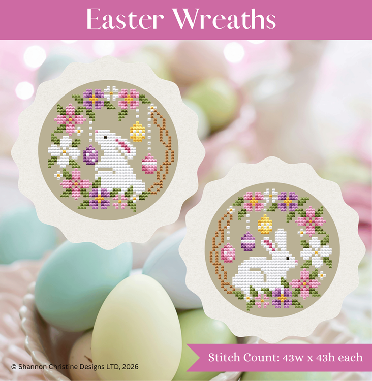 Easter Wreaths — Shannon Christine Designs Cross Stitch Patterns