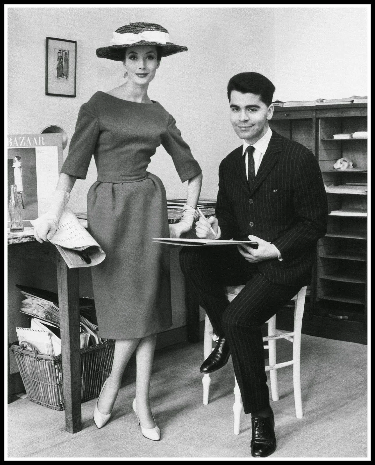 With Gitta Schilling at the Jean Patou atelier.