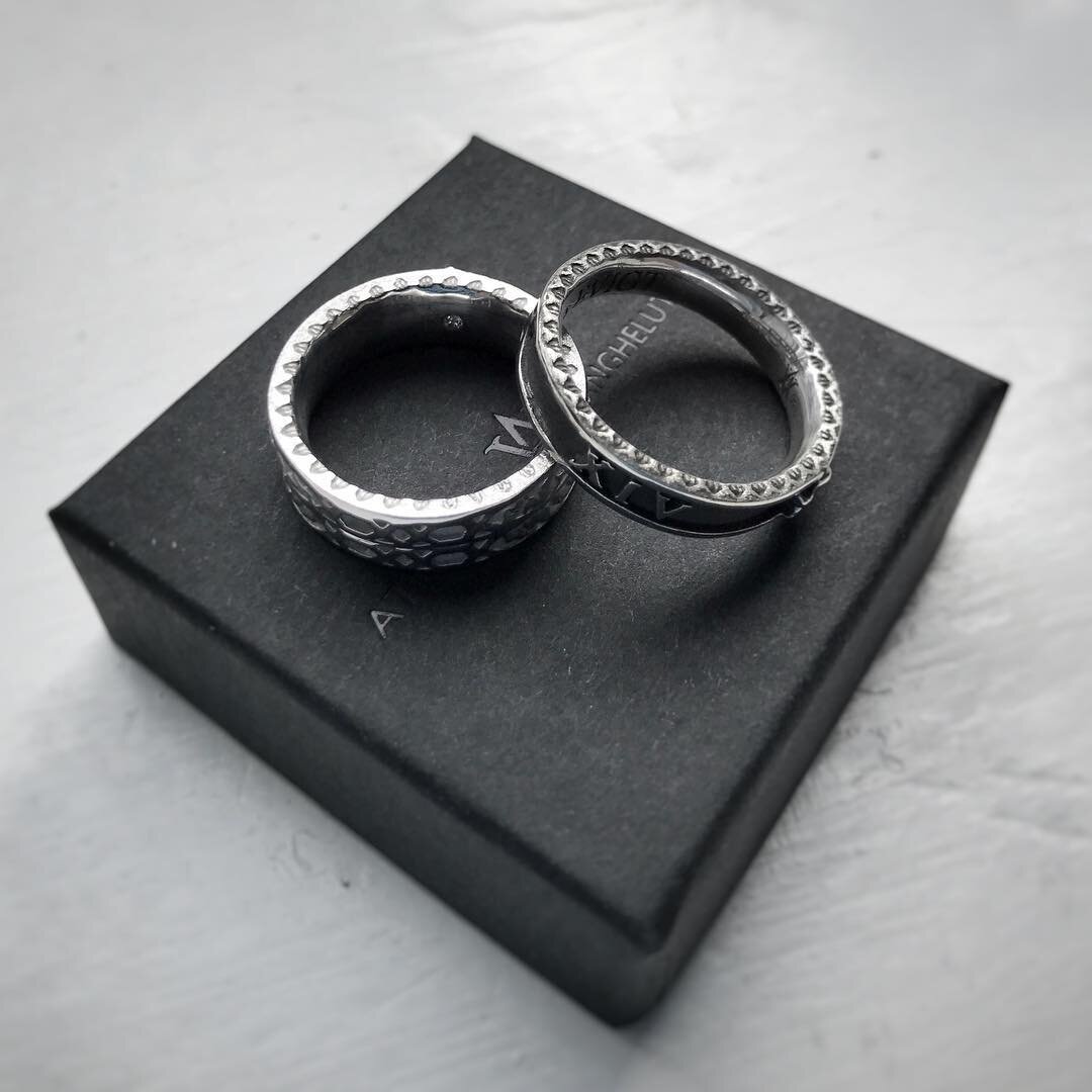 Bespoke wedding bands for @sidsellysell and husband Thomas. - Hope you guys had a wonderfull day. #weddingrings #jewelry #jewellery #silver #ring #whitegold #sculpting #zbrush @wacom @formlabs @zbrushatpixologic
