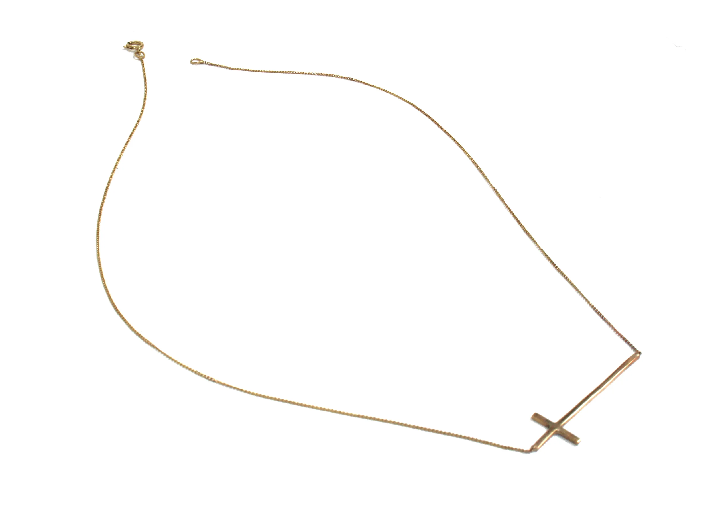 CROSS CHOKER 9ct YELLOW GOLD