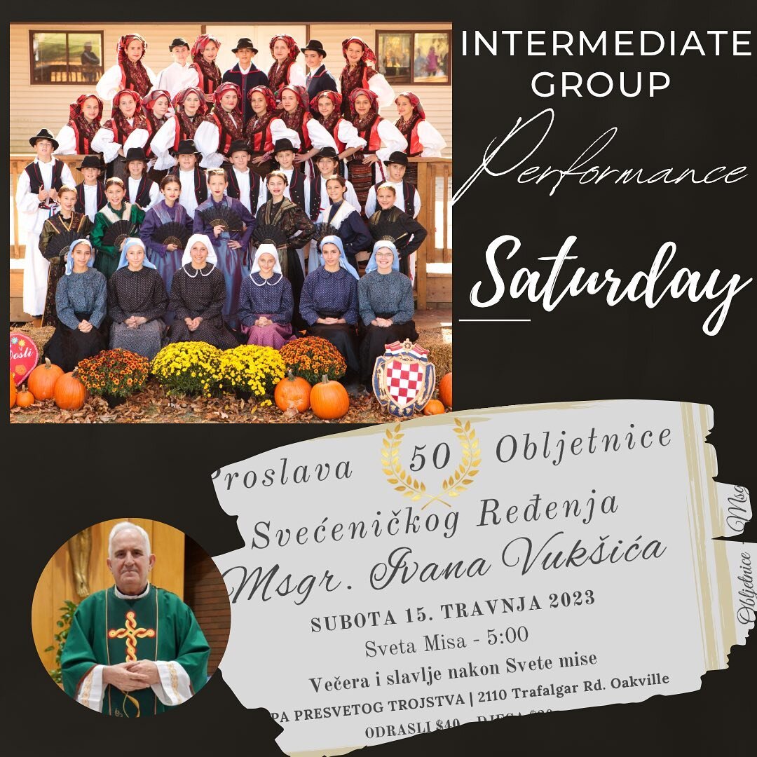 We are excited to have our Intermediates perform in tribute to our beloved Msgr. Ivan &ldquo;Iko&rdquo; Vuk&scaron;ić at his anniversary celebration on Saturday in commemoration of 50 years of priesthood! 

We wish him congratulations and thank him f