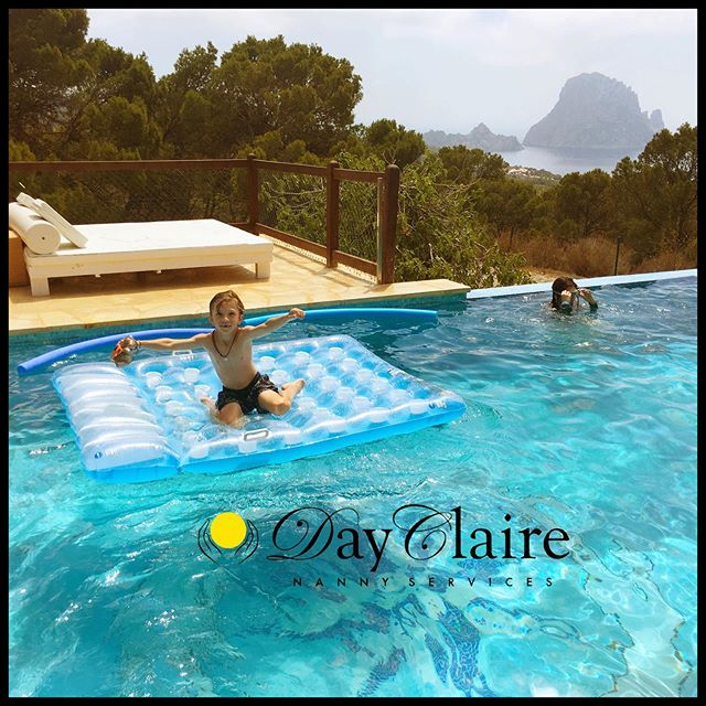 Hot summer days are here and we&rsquo;re keeping cool by the pool! 😎 count on our nannies check sunscreen, pool safety and play with your kids! Book your extra pair of hands for this summer now at info@dayclaire.com 🐬🤗📩