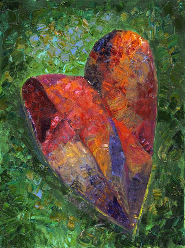 Heart, oil on canvas, 24 x 18", Sold
